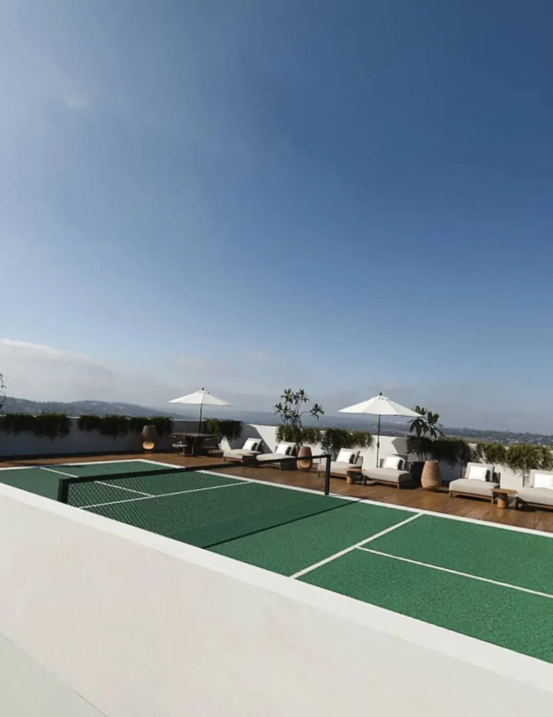 Rooftop padel court