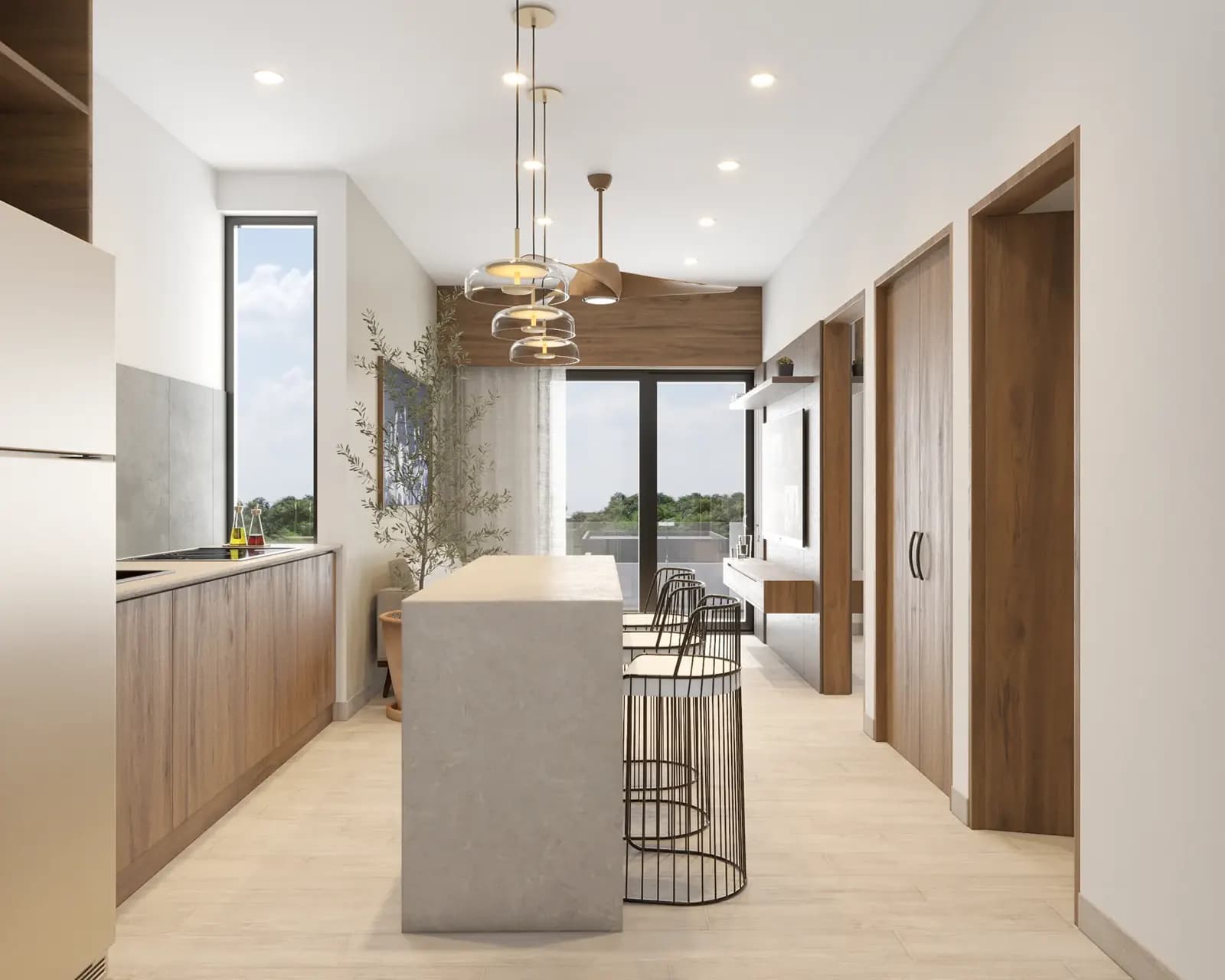 Cocina de un departamento
